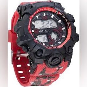 Activa Red and Black Digital Watch